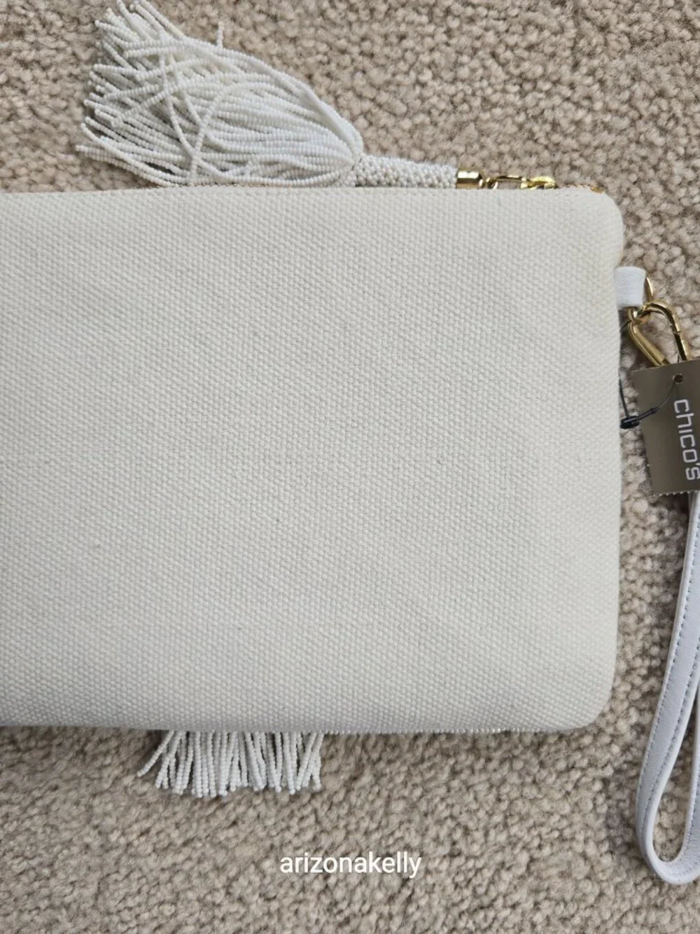 NWT Beaded Cockatoo Clutch Bag Chico's Wristlet Bird - Picture 10 of 11